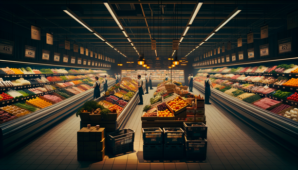 Auszubildende leiten Kaufland Frischebereich